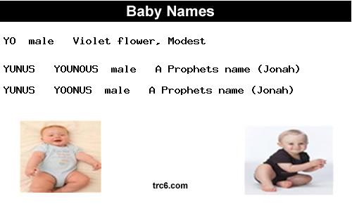 yunus---younous baby names